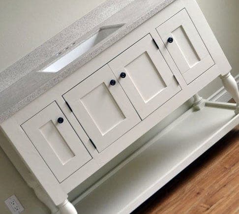 Shop-made frame-and-panel cabinet door built with pocket holes