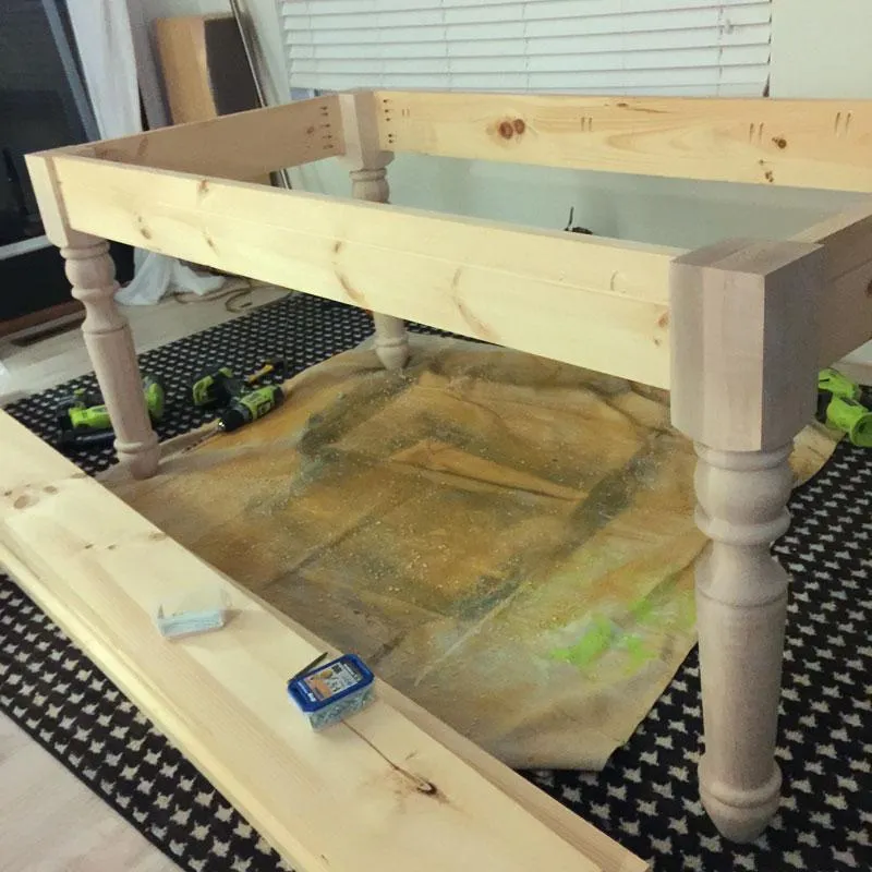 Farmhouse Table Made with 7 boards — step photo 7