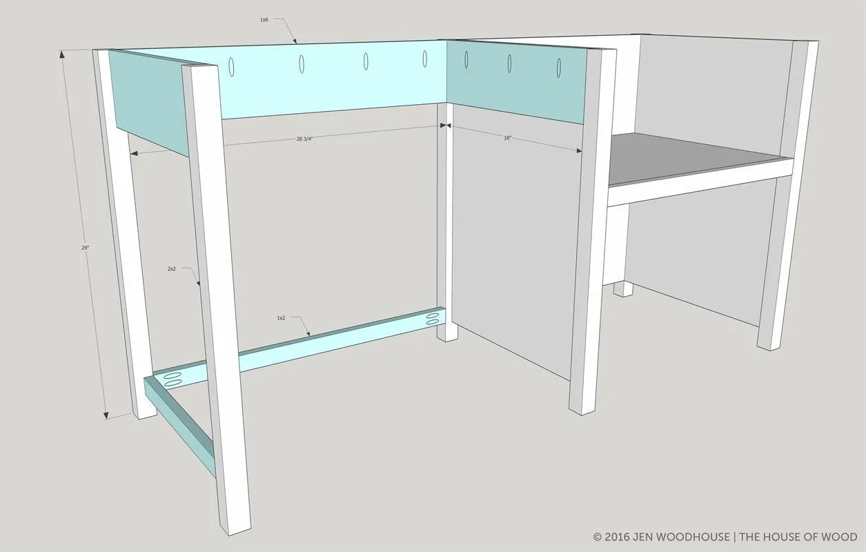 Desk with Hideaway Printer Storage — step photo 4