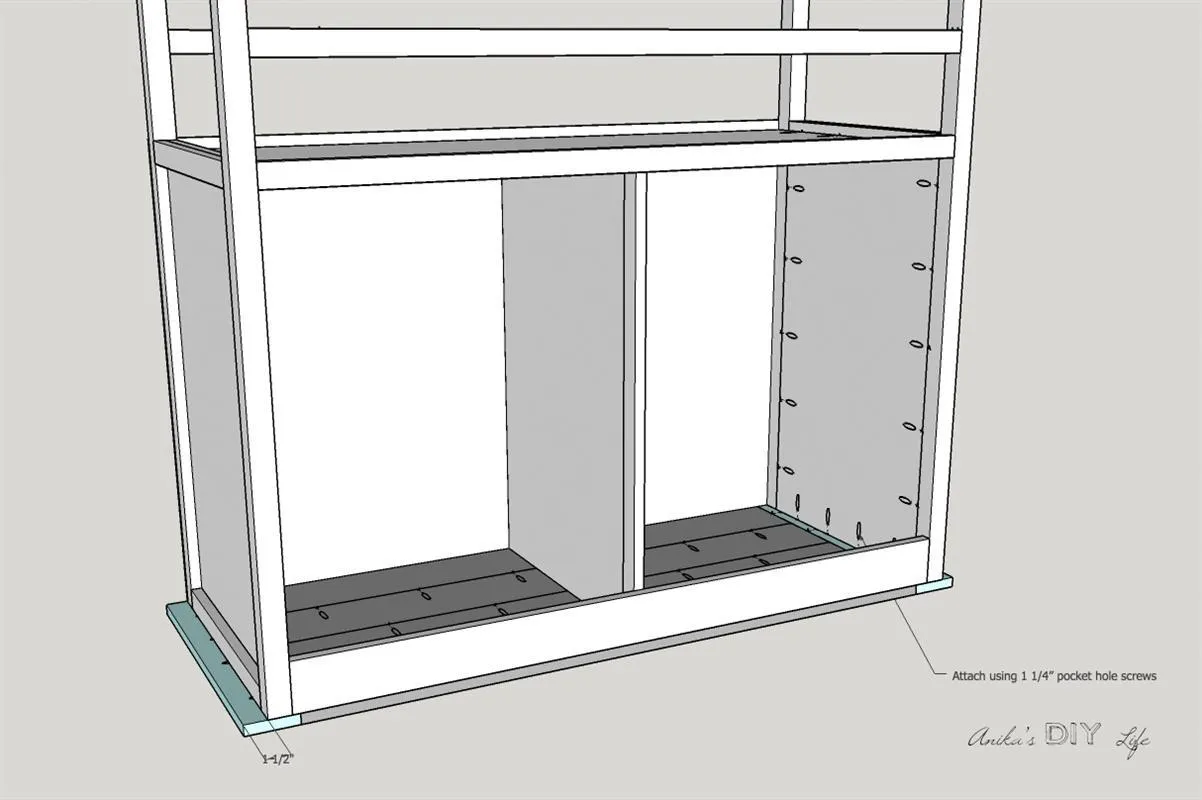 Barn Door Cabinet with Drawers — step photo 10