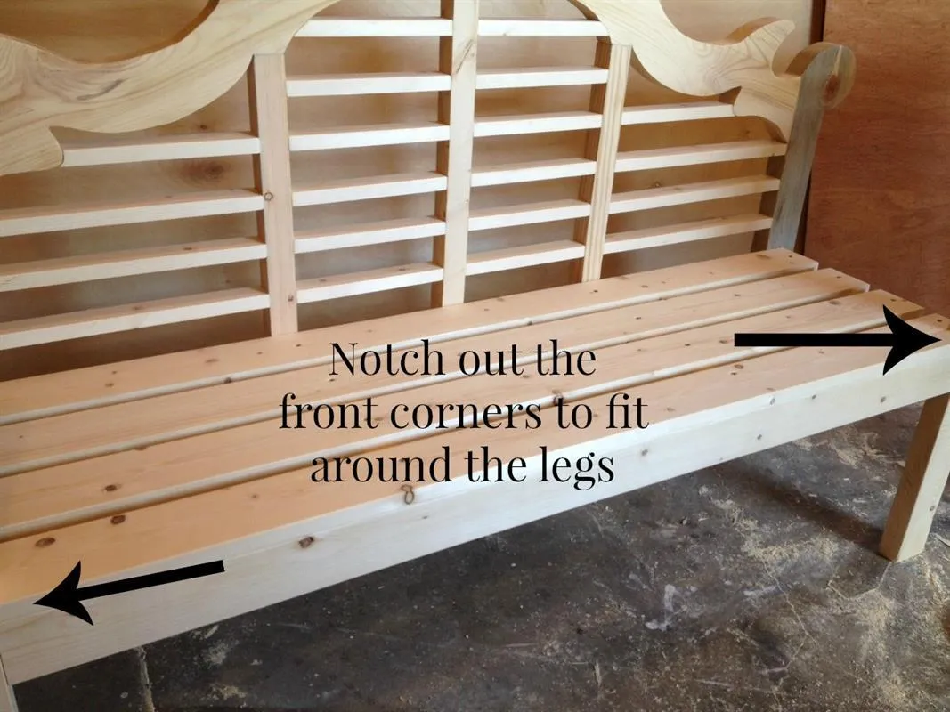 DIY Outdoor Lutyens Bench — step photo 14