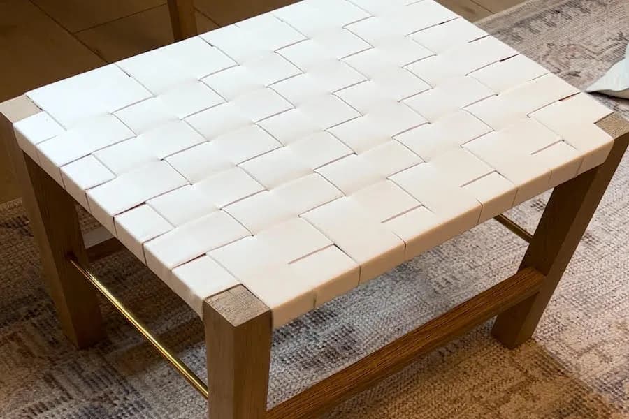 DIY Woven Bench