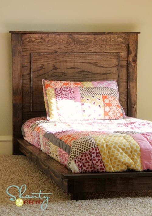 Fillman platform headboard with inset moulding square