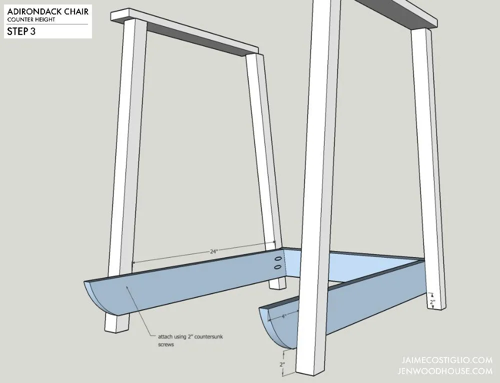DIY Counter Height Adirondack Chair – Free Project Plan — step photo 8