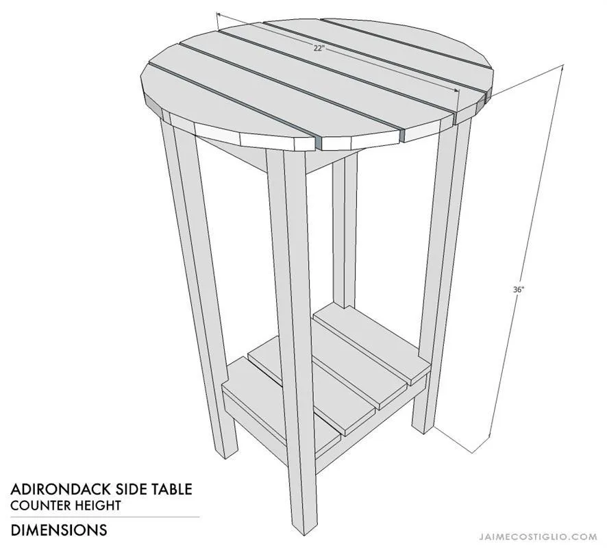 Adirondack Counter Height Side Table — step photo 5