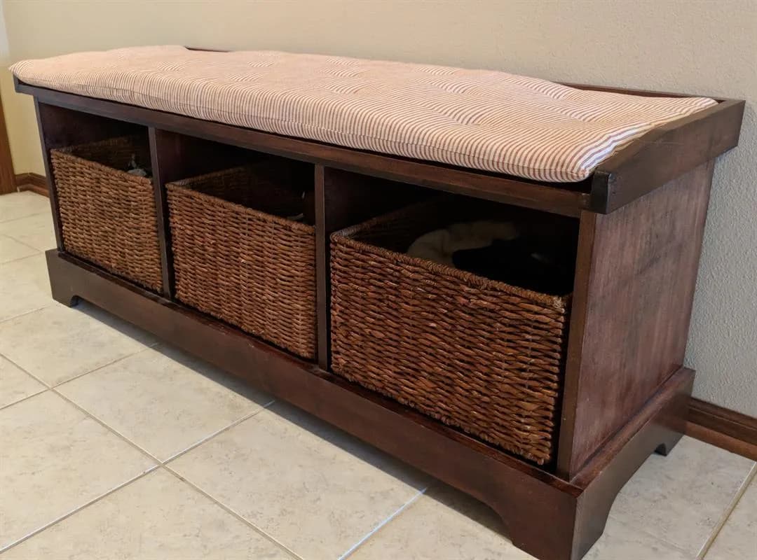 Padded Entryway Bench