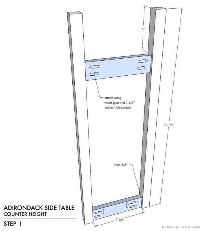 Adirondack Counter Height Side Table — step photo 6