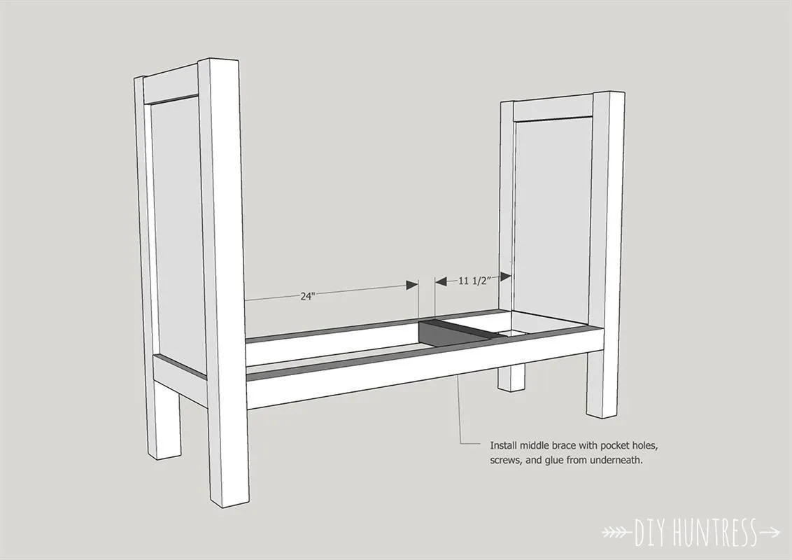 DIY Wooden Sideboard/Record Cabinet With Wine Rack — step photo 7
