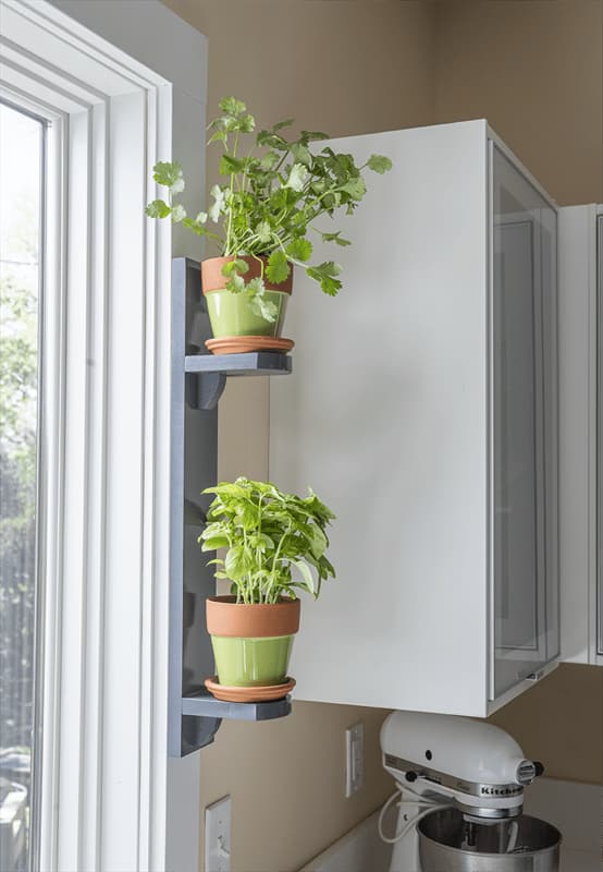 Simple Indoor Herb Shelf