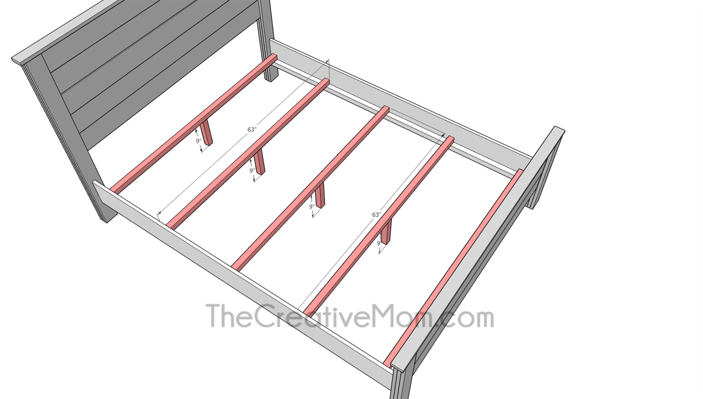 Queen Size Modern Farmhouse Bedframe — step photo 16