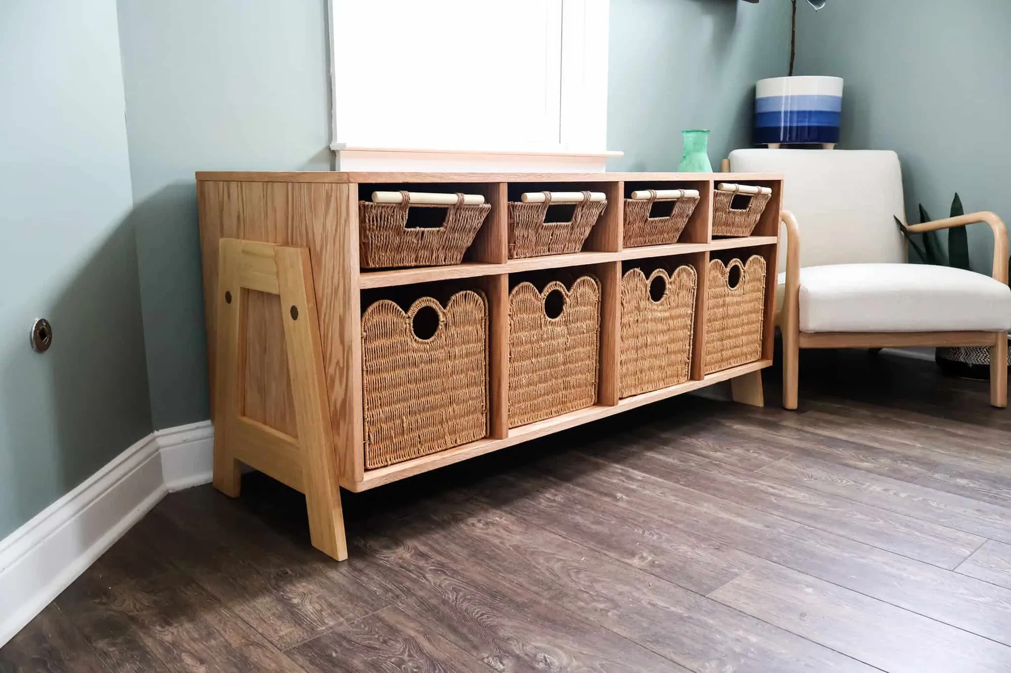 Cube Storage Console Table