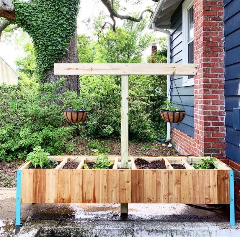 Raised Planter With Built In Compost