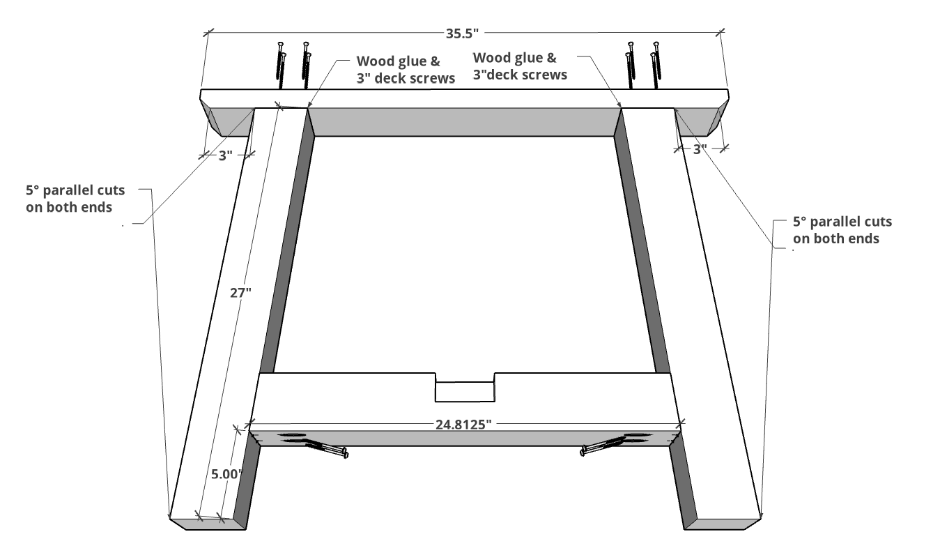 Modern Farmhouse Indoor/Outdoor Dining Table — step photo 8