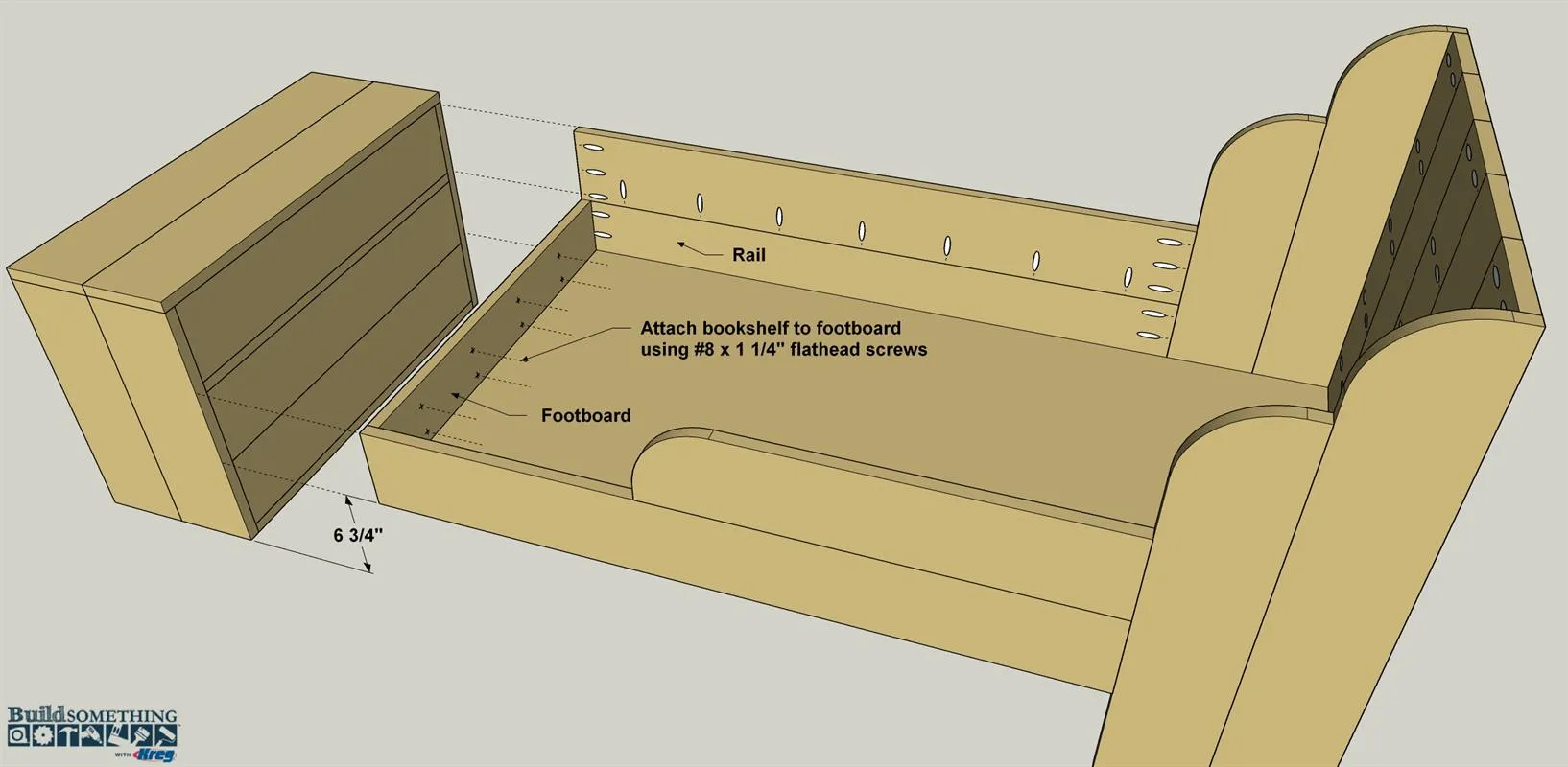 Toddler Bed with Built-In Shelves — step photo 36