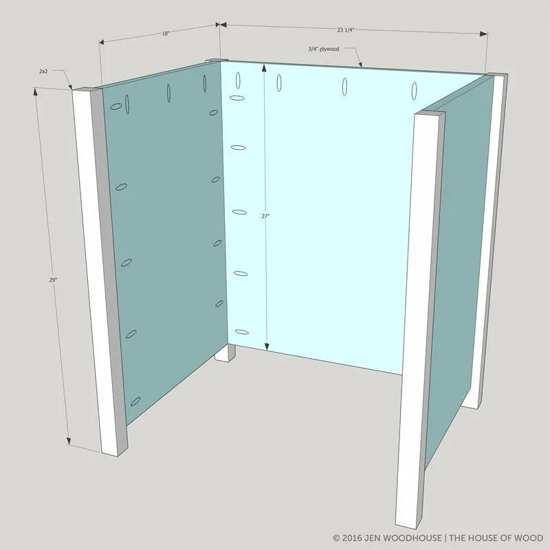 Desk with Hideaway Printer Storage — step photo 3