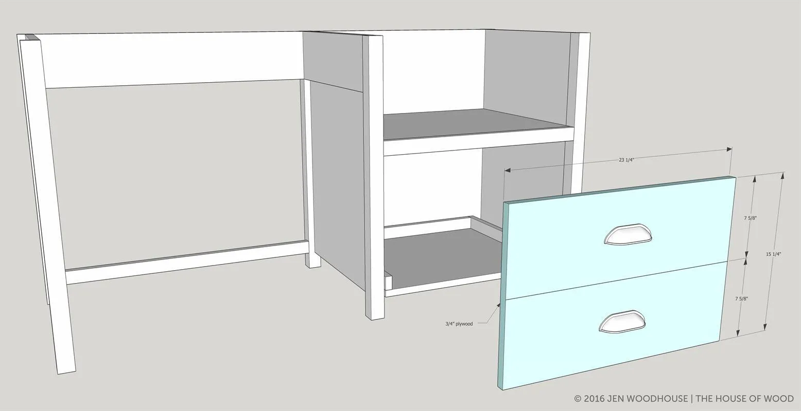 Desk with Hideaway Printer Storage — step photo 7