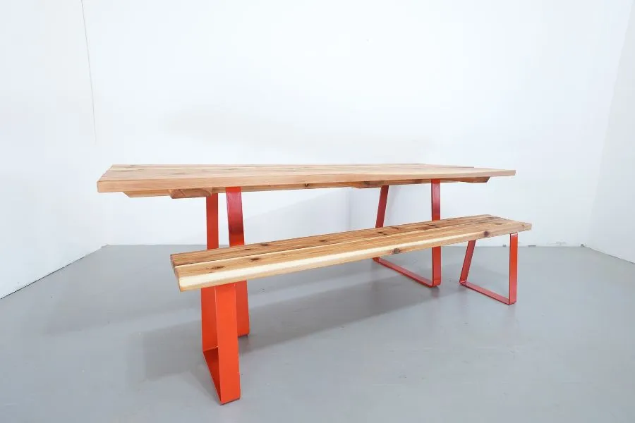7-foot Outdoor Table with Bench