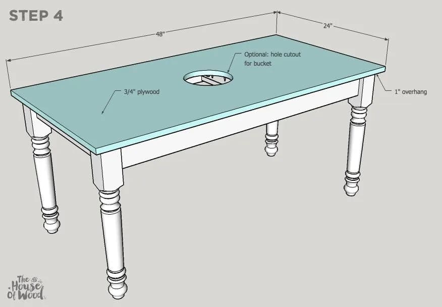 Kids’ Farmhouse Craft Table — step photo 7