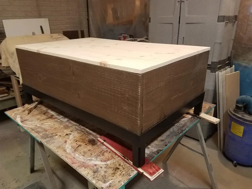 Upholstered Top Storage Coffee Table