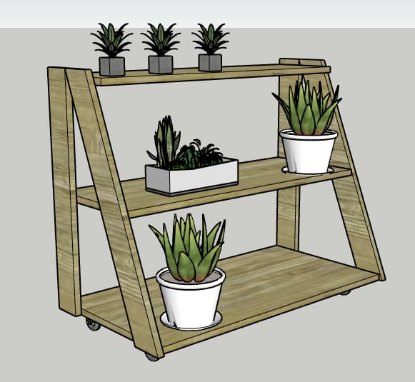 DIY Three-tiered Rolling Plant Stand — step photo 13