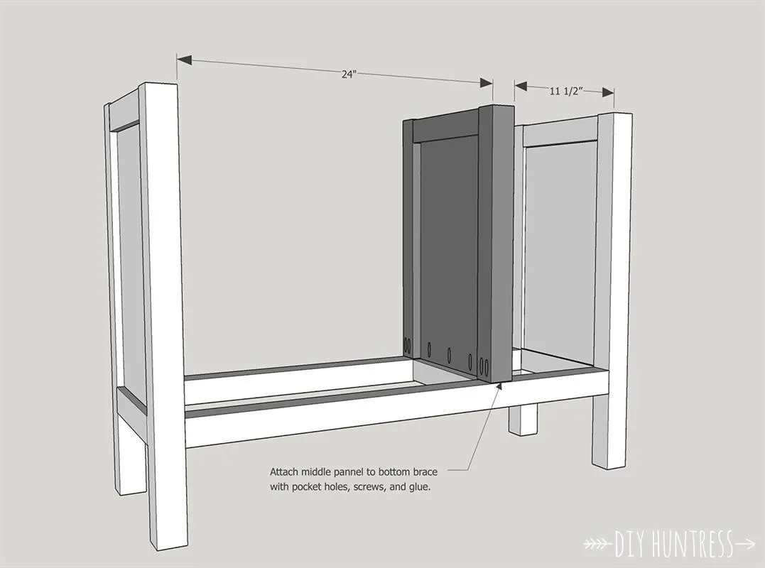 DIY Wooden Sideboard/Record Cabinet With Wine Rack — step photo 9