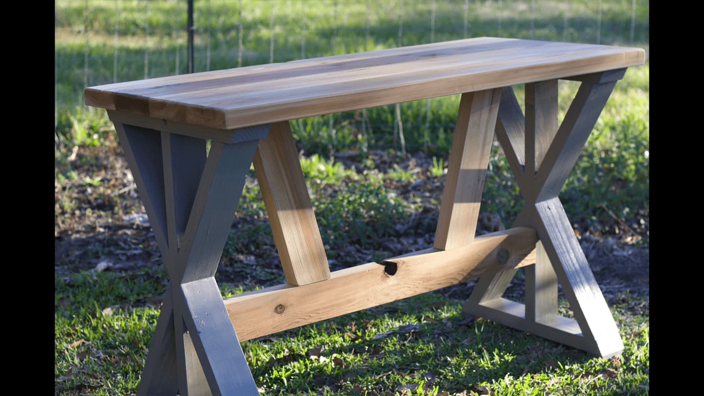 DIY Cedar Desk Build with Bottom Supports