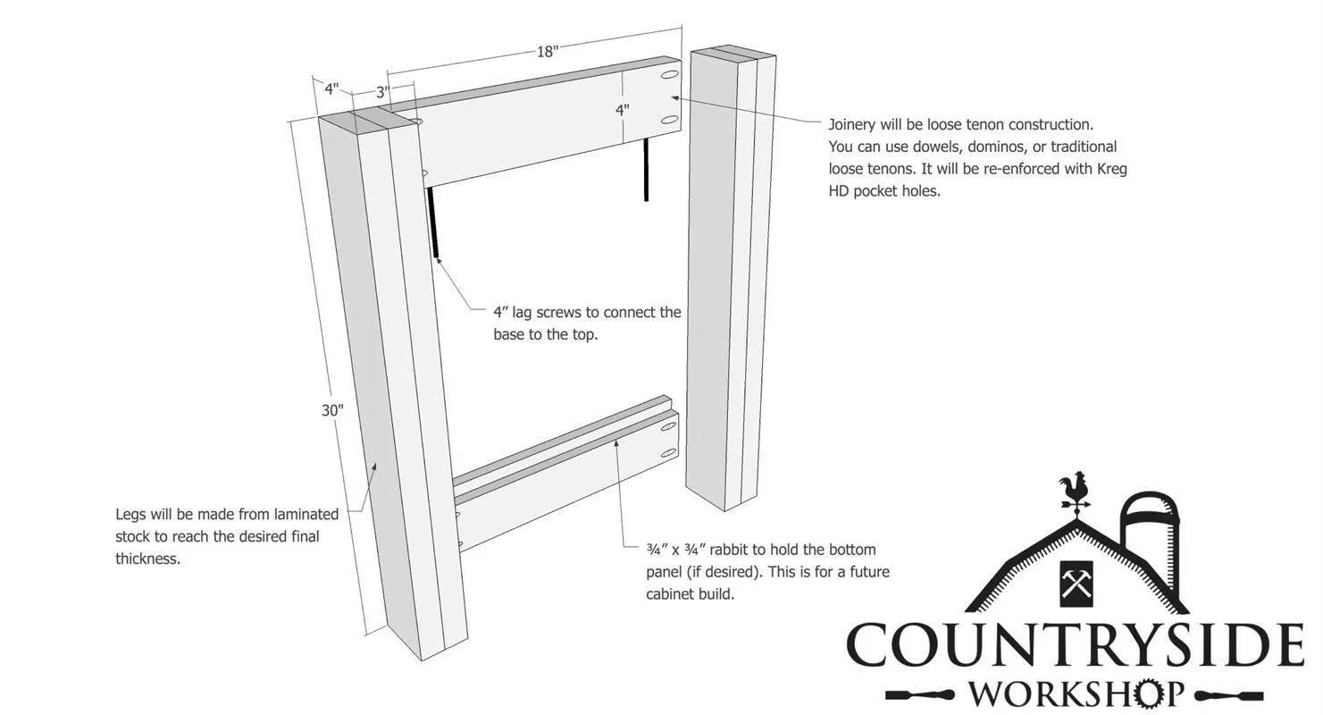 Simplified Split Top Roubo Workbench — step photo 10