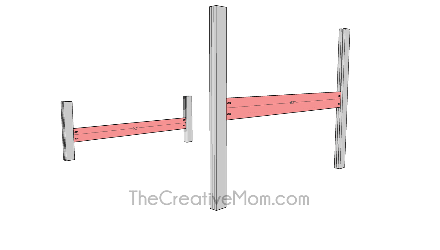 Queen Size Modern Farmhouse Bedframe — step photo 9
