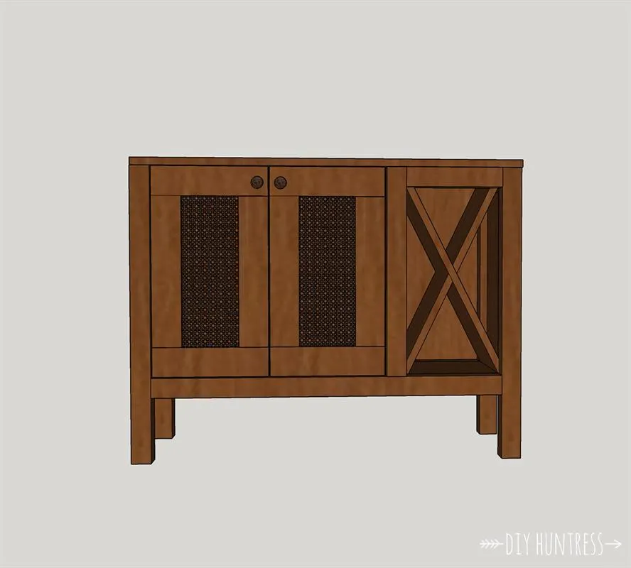DIY Wooden Sideboard/Record Cabinet With Wine Rack — step photo 18