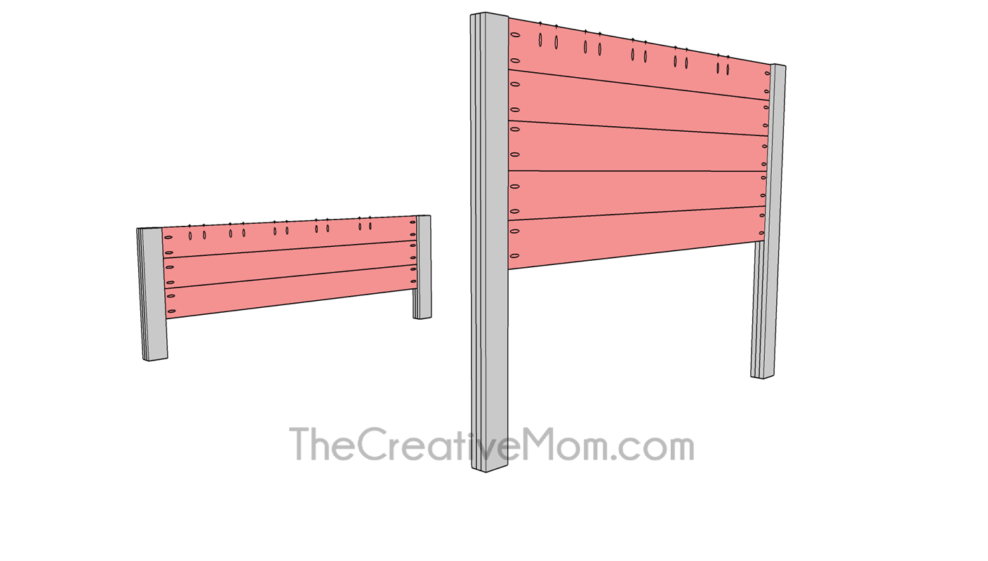 Queen Size Modern Farmhouse Bedframe — step photo 11