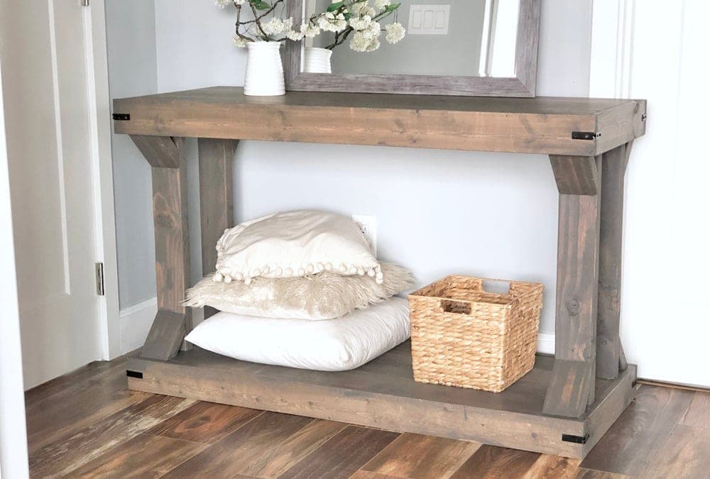 Modern farmhouse two-tier console table
