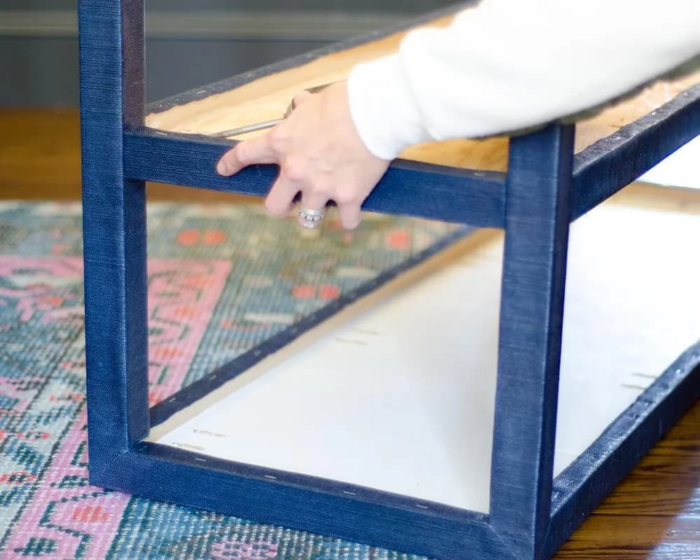 Grasscloth Console Table — step photo 22