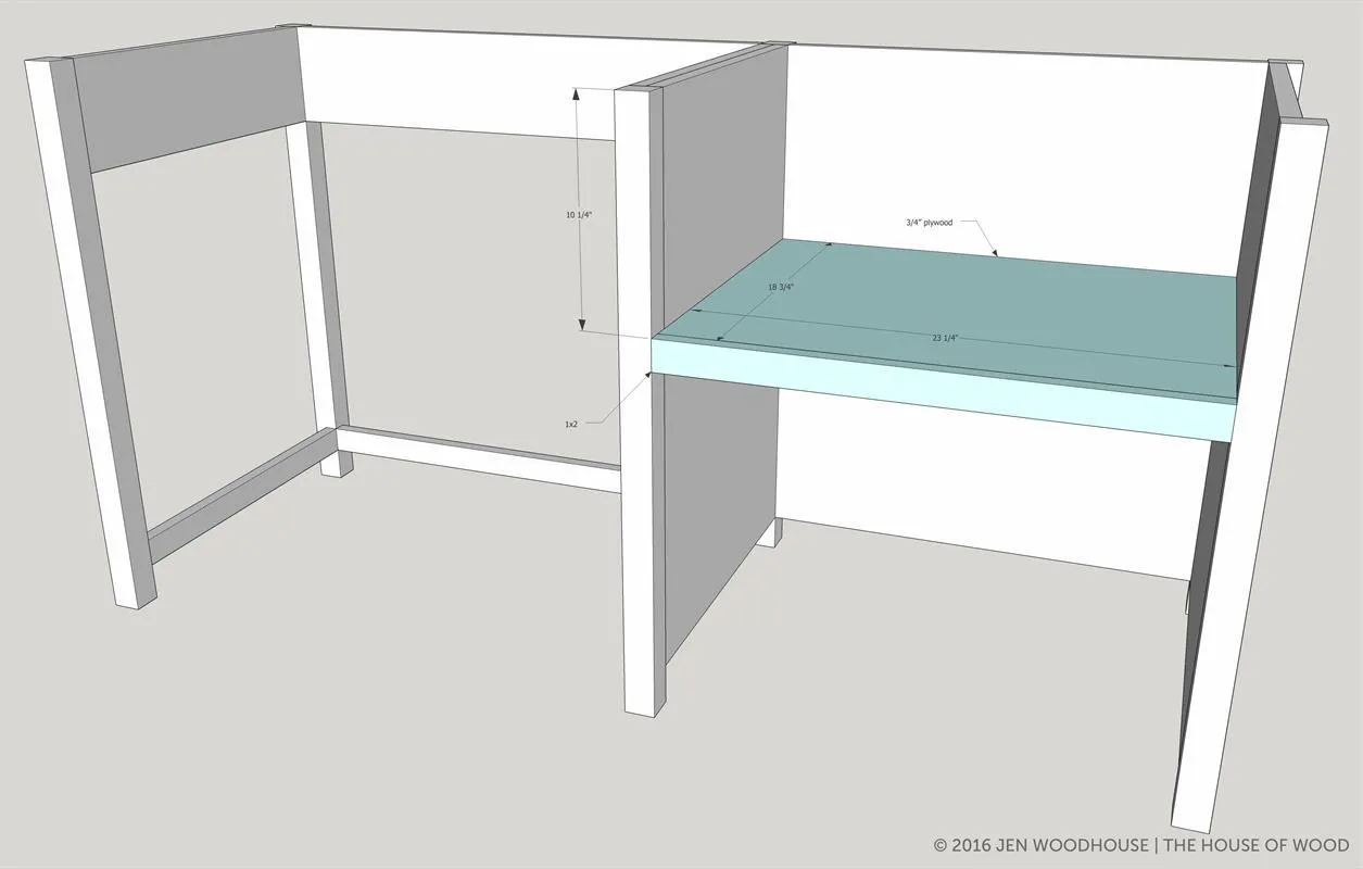 Desk with Hideaway Printer Storage — step photo 5