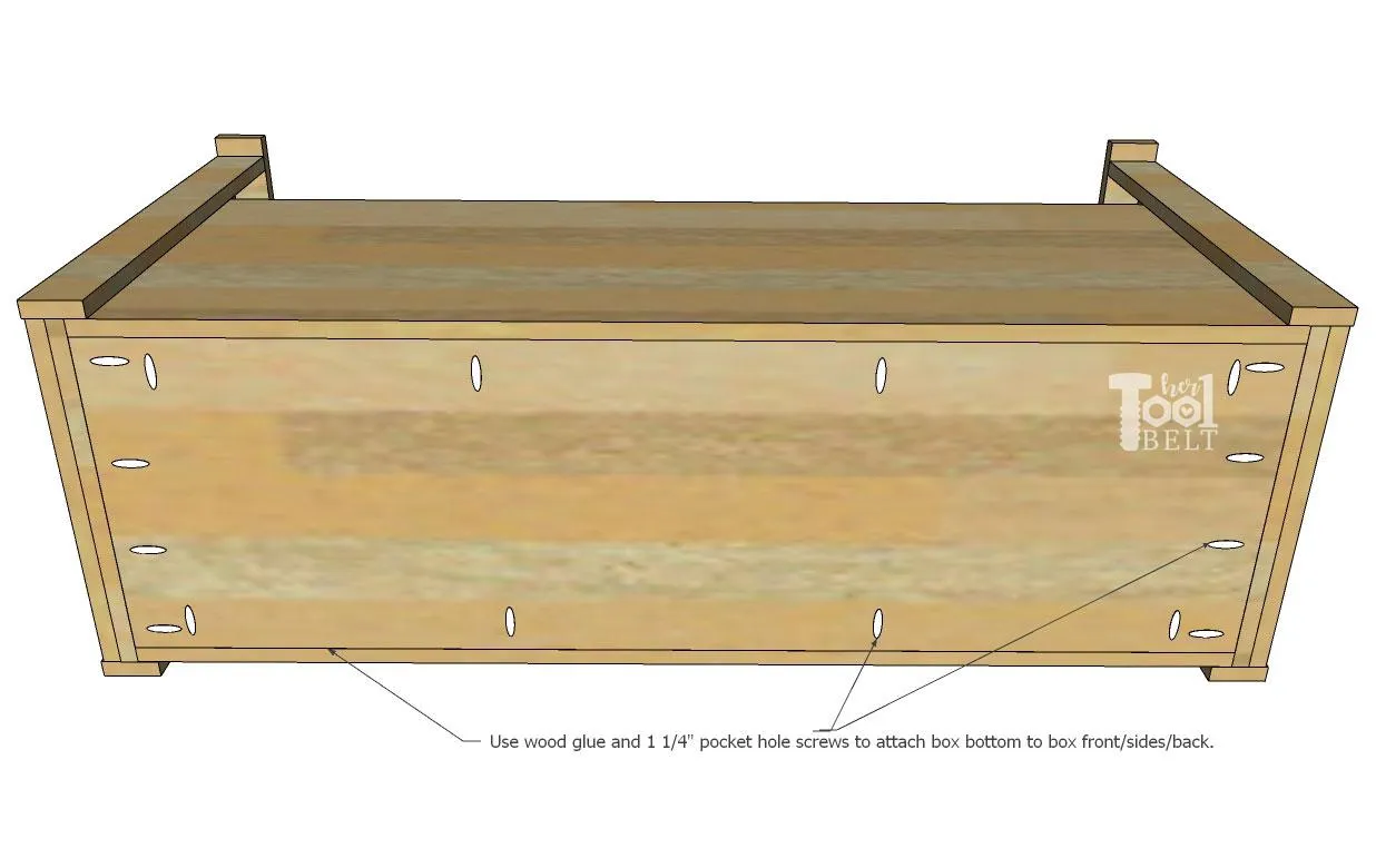 Craftsman Toy Box Bench — step photo 13