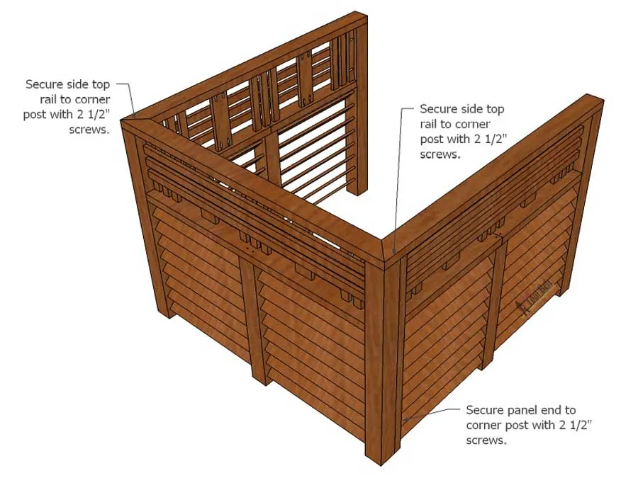 Louvered Screen for AC Units/Pool Equipment — step photo 10