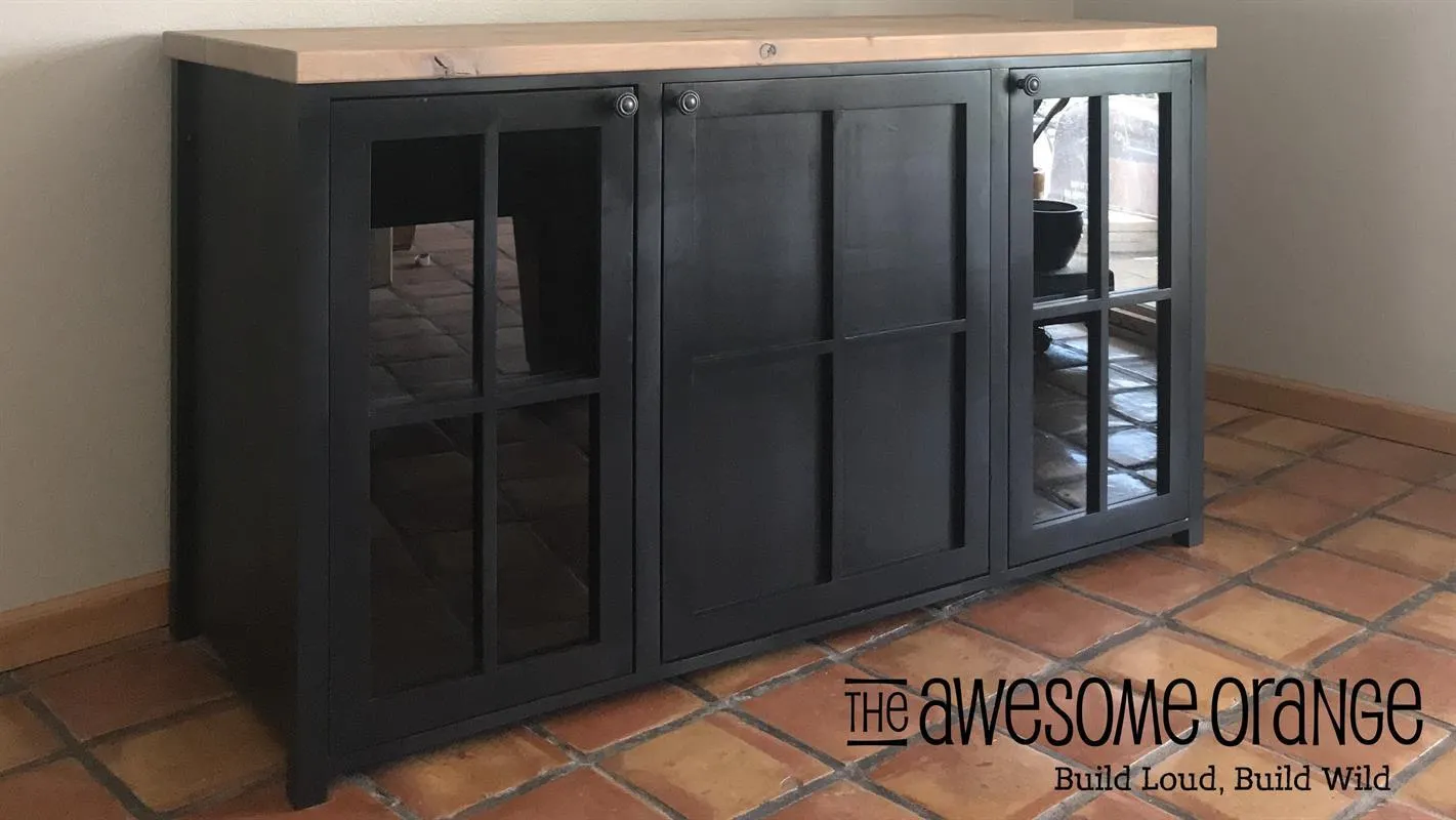 Window Pane Buffet – That Holds A Mini Fridge!