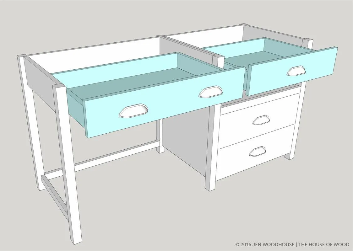 Desk with Hideaway Printer Storage — step photo 10