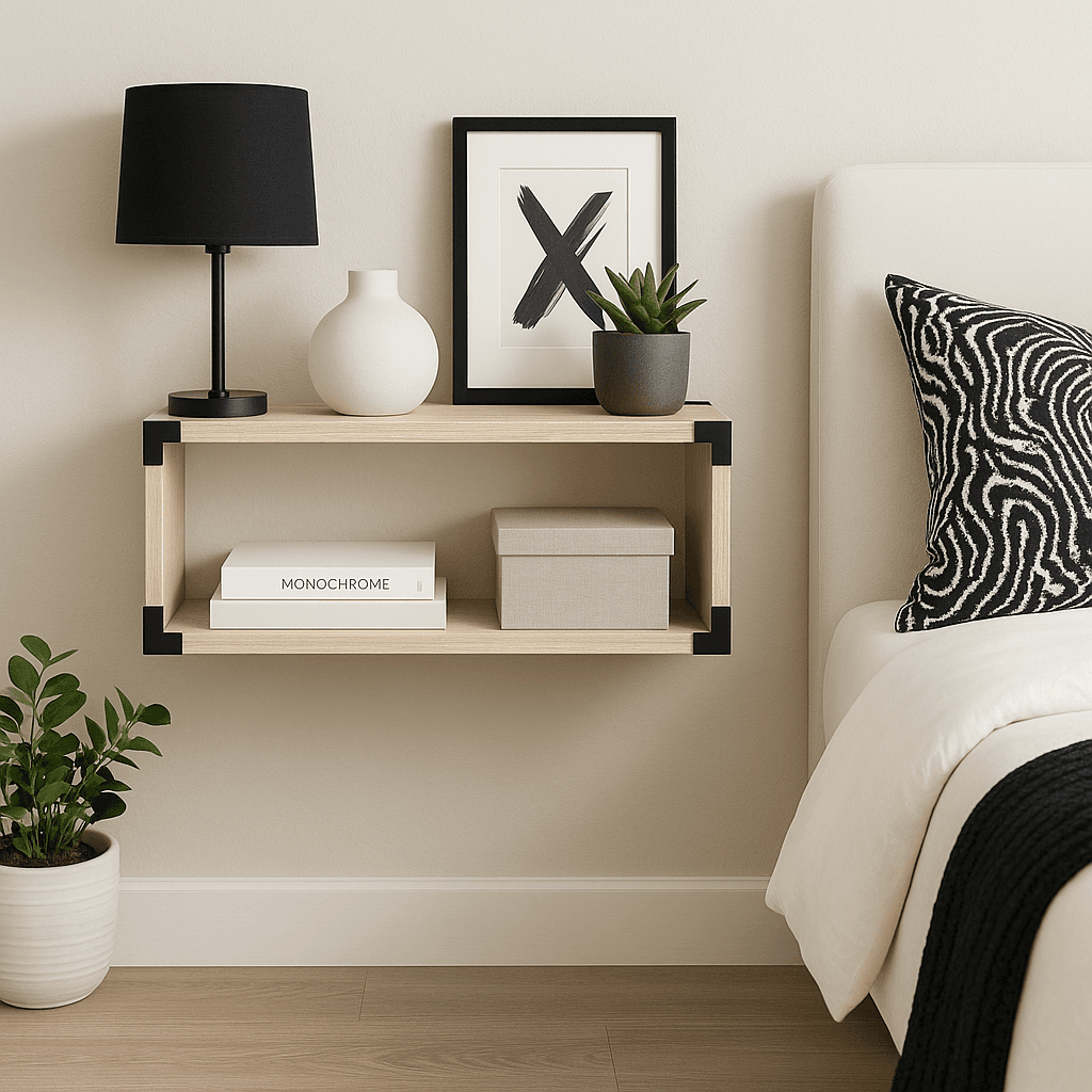 Wall-mounted floating box nightstand