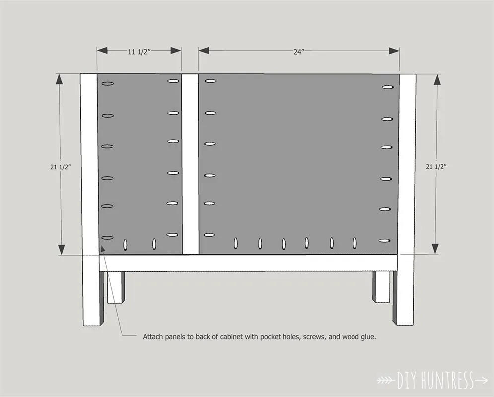 DIY Wooden Sideboard/Record Cabinet With Wine Rack — step photo 13