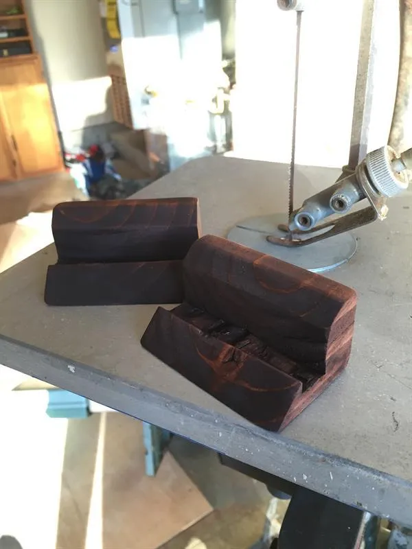 Scrap wood business card holder