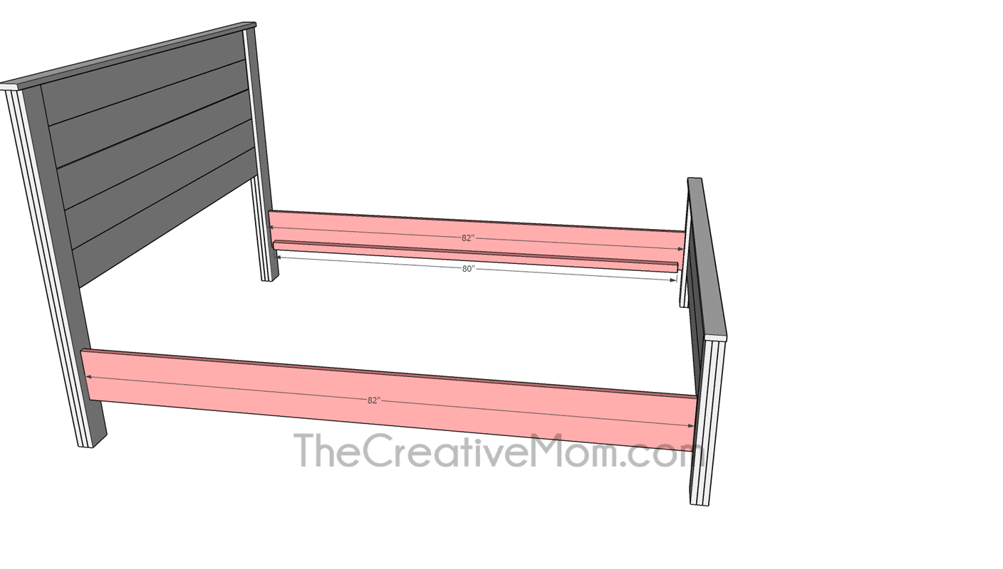 Queen Size Modern Farmhouse Bedframe — step photo 15