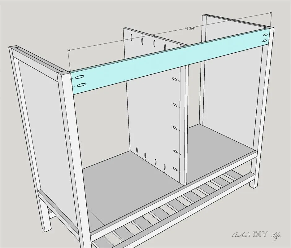 Barn Door Cabinet with Drawers — step photo 8
