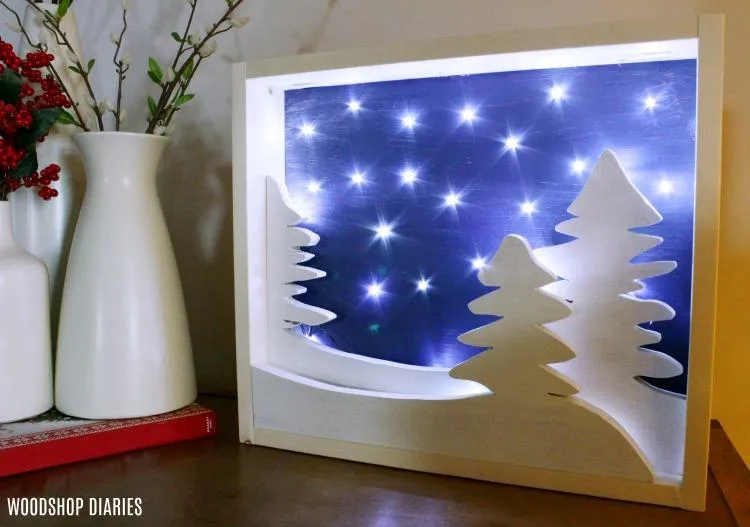 DIY Light Up Christmas Art