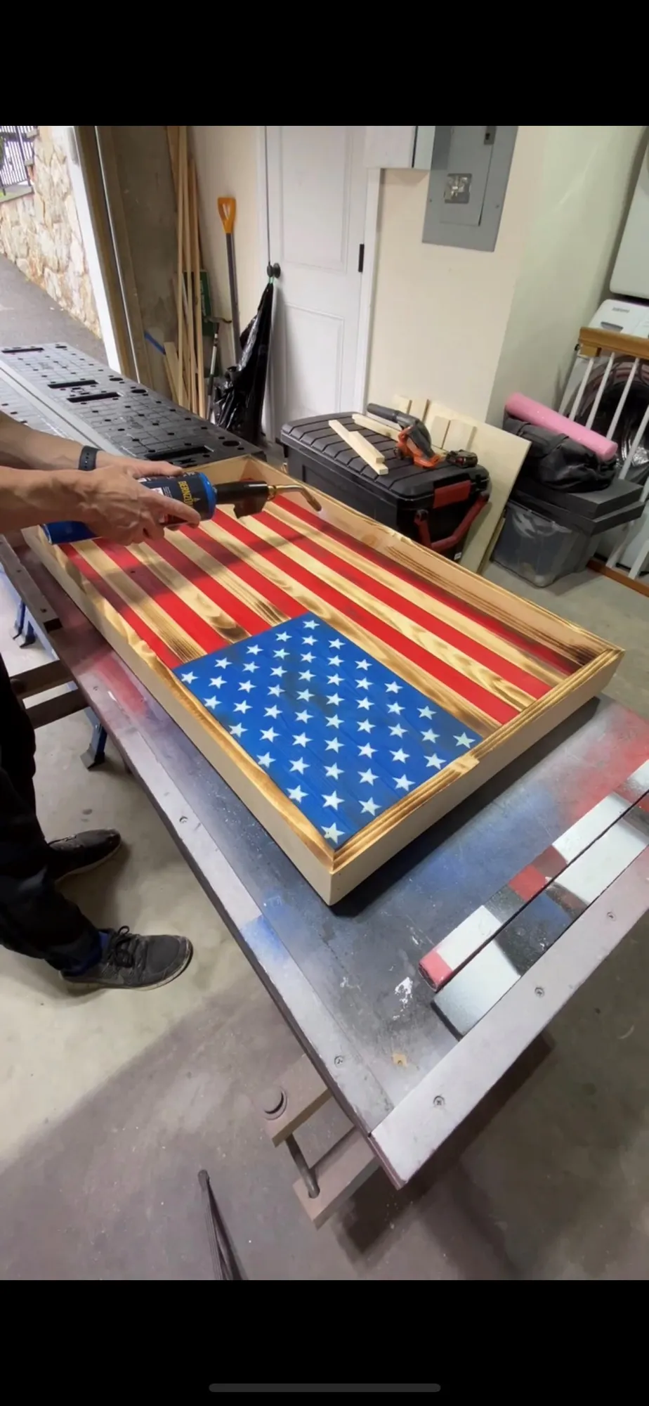 Box-Framed Rustic Wood Flag — step photo 15