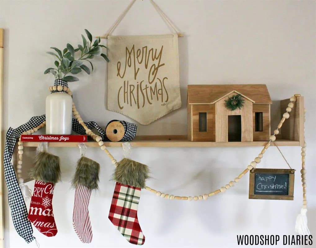 Modern Wall Shelf Stocking Holder