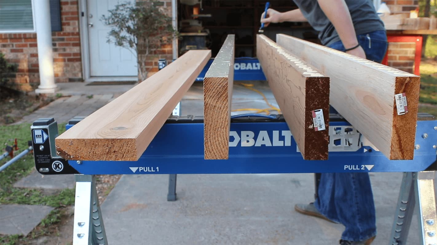 DIY Cedar Desk Build with Bottom Supports — step photo 2