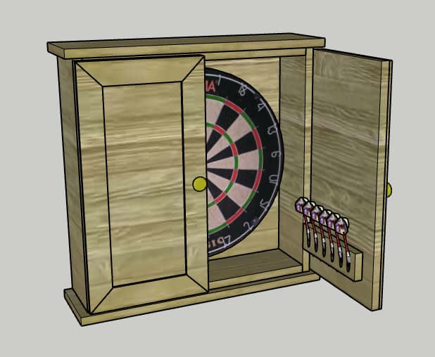 DIY Dartboard Cabinet — step photo 11