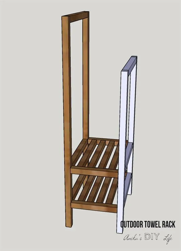 DIY Freestanding Outdoor Towel Rack — step photo 7