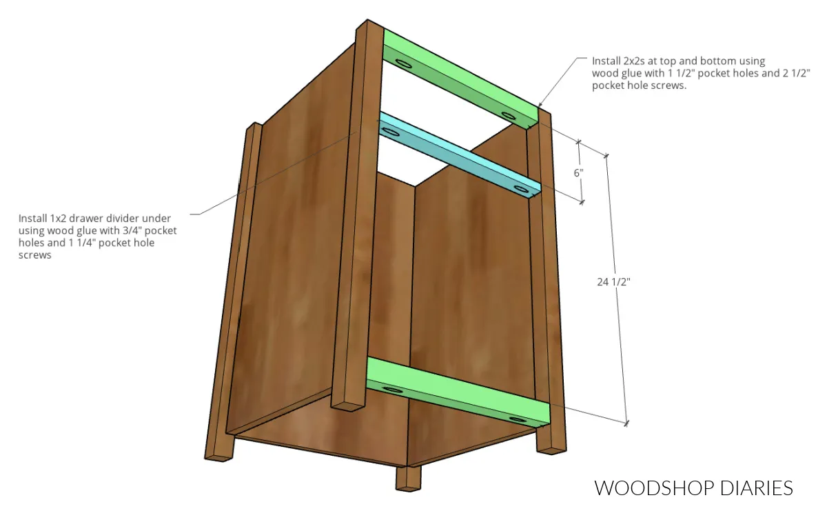 Simple End Table with Drawers — step photo 7
