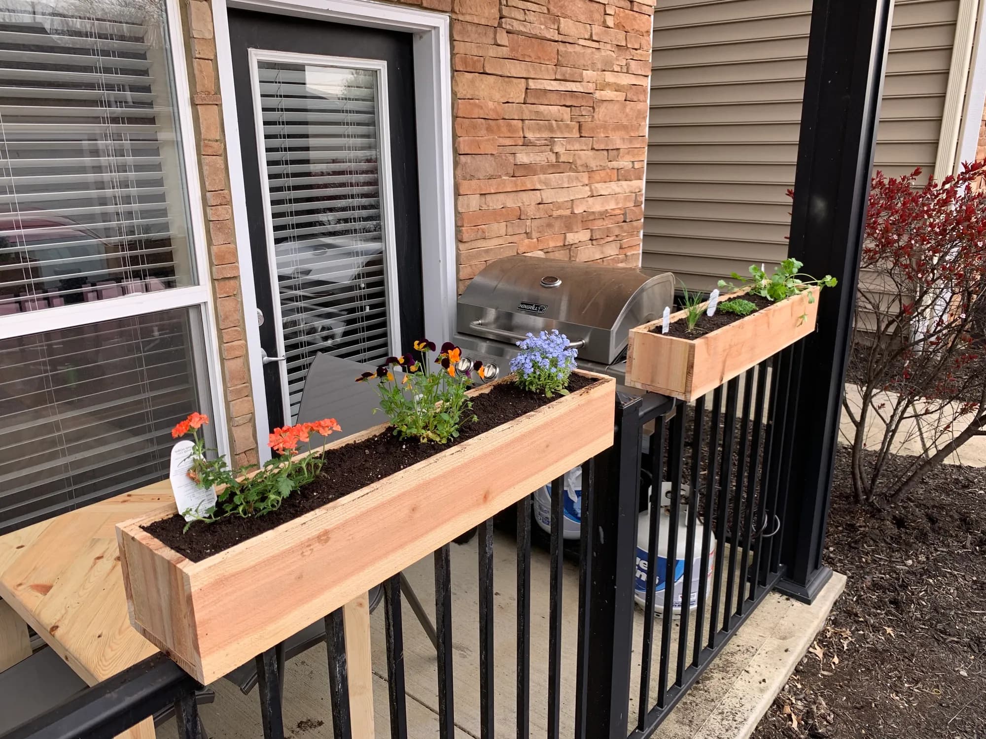 Over Railing DIY Planter Boxes
